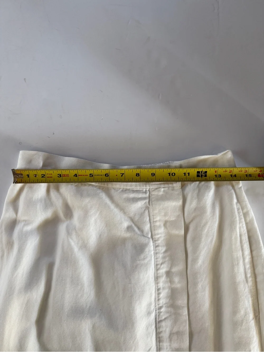 Alex Mill Agnes midi wrap skirt in twill off white size medium NWT - Picture 9 of 9